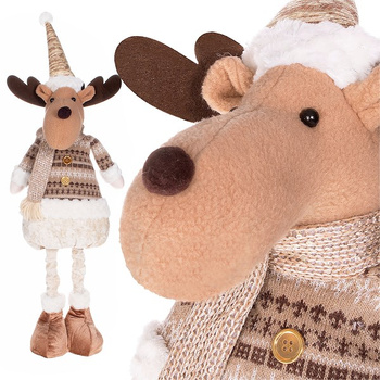 Dekofigur Renne Christmas Figure with Telescopic Legs 50-67 cm beige