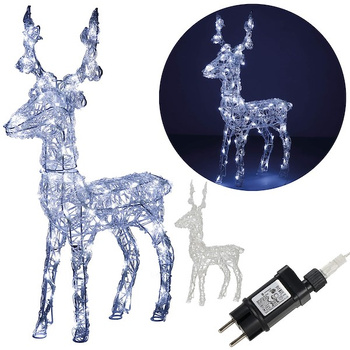 Décoration de lumière LED de renne 100 décoration blanche LED Cold