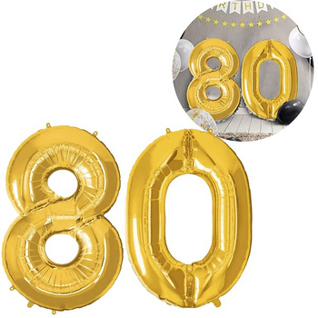 Ballon en forme de chiffre 80 Décoration d'anniversaire