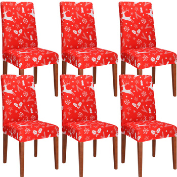 Housses de chaise de Noël ensemble de 6 housses de chaise pour Noël