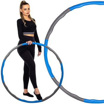 Cerceau Hula Hoop avec picots de massage, 8 composants, en mousse EVA