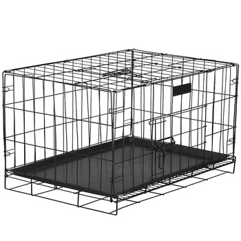 Chenil intérieur avec bac de sol Cage pour chien 56,5 x 93 x 63 cm