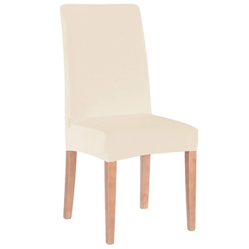 Housse de chaise extensible pour chaises de salle à manger Housse de chaise en spandex amovible Beige