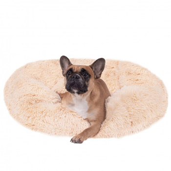 Hundebett 70 cm Langhaar rund creme