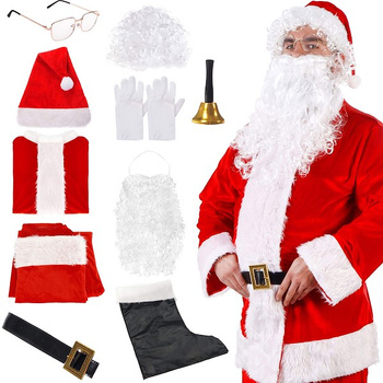 Costume de Père Noël 9 éléments