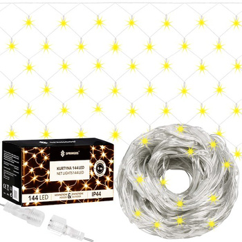 Réseau lumineux LED avec 144 LED 2 x 2 m blanc chaud Fonctionnement sur secteur pour l'extérieur