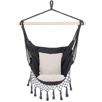 Hanging chair with cushion and hanging ropes Boho design