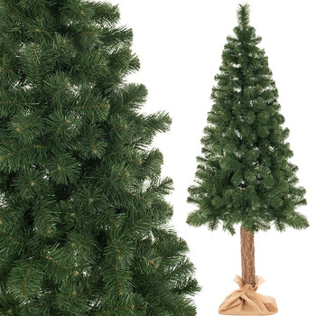 Arbre de Noël artificiel Pin avec tronc naturel 220 cm