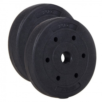 Poids 2x 2,5 kg, Trou 29mm