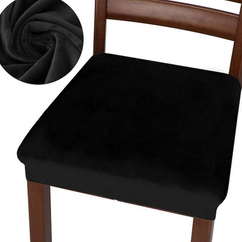 Housse noire pour chaise de salle à manger Tabouret de chaise Housse de siège lavable