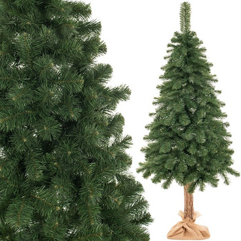 Arbre de Noël artificiel Pin avec tronc naturel 160 cm