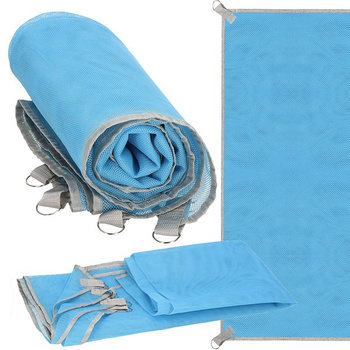 Strandmatte, Stranddecke, Sand frei, 200 x 200 cm, blau