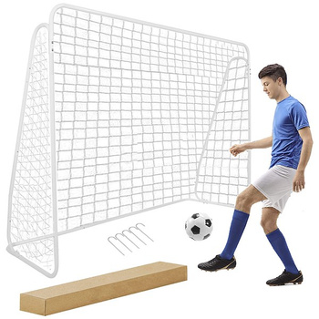 But de football incl. filet de football 213 x 152 cm But d'entraînement en acier Ancrage au sol