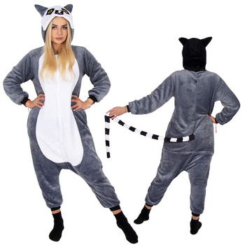 Pyjama Overall Kostüm Lemur Größe S