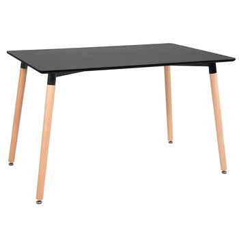 Table rectangulaire 120 x 80 cm avec pieds en bois