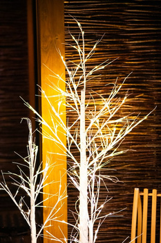 Arbre décoratif LED Bouleau 180 cm 96 LEDs Blanc chaud