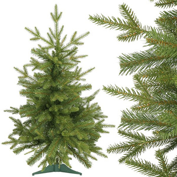 Sapin de Noël artificiel premium avec support 90 cm, réplique parfaite de l'épicéa