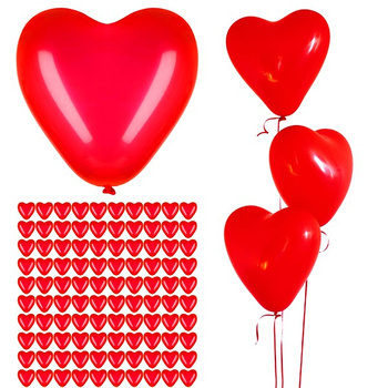 Luftballon 100 Stück Herzluftballon rot 22 cm