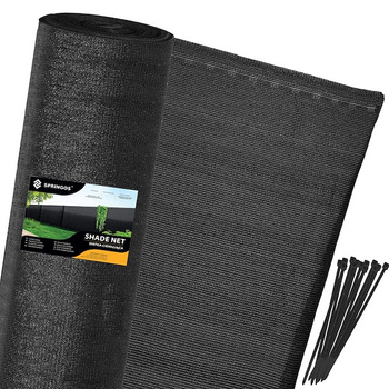 Filet d'ombrage 1,5 x 10 m Couverture de clôture incl. 50 pièces de colliers de serrage noirs