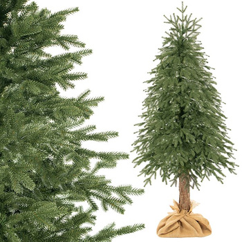 Künstlicher Weihnachtsbaum mit Naturstamm Fichte 220 cm