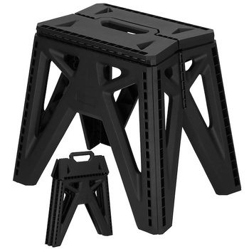 Tabouret de bain pliable en plastique max. Charge 150 kg noir