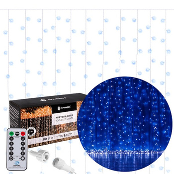 Guirlande lumineuse, Icicle 306LEDs, 6 m, bleu, guirlande lumineuse