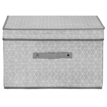 Boîte de rangement avec couvercle Conteneur pliable 30 x 40,5 x 25 cm gris