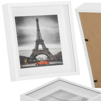 Cadre photo avec support pour une photo avec passe-partout 26,5 x 26,5 cm