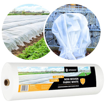 Toile de jardin en polypropylène blanc 1,6 x 50 m 17 g/m2 pour protection hivernale