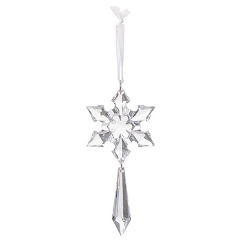 Schneeflocke, transparent, 13 cm, Christbaumschmuck