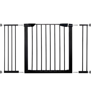 Barrière de sécurité pour escalier avec 2 extensions, ajustement : 118-124 cm