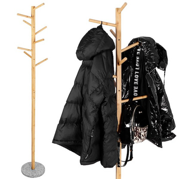 Kleiderständer Jackenständer Baum-Optik 182 cm Marmorfuß