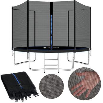 Trampoline avec filet de sécurité 245 cm 6 poteaux Tapis de saut Couverture de ressorts