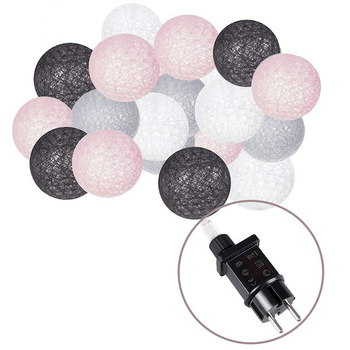 Lichterkette Cotton Balls  20 LEDs LED-Lichterkette