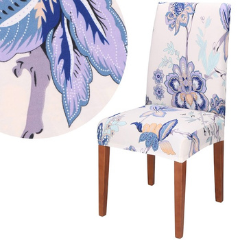 Housse de chaise version courte Housse de chaise motif floral