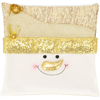 Housse de coussin drôle de bonhomme de neige 40 x 40 cm Coussin