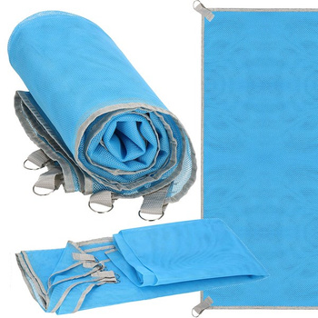 Tapis de plage Couverture de plage Sans sable 150 x 200 cm Tapis de siège bleu