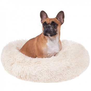 Hundebett  Diamètre 40 cm beige longs poils