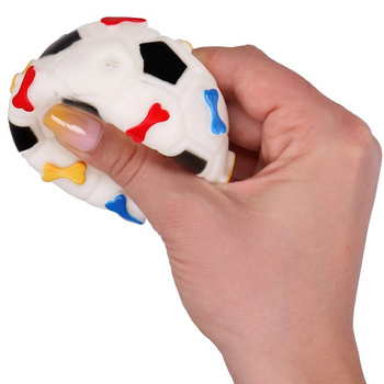 Huntespielzeug Hundeball Quietscher mit Knochenmotiv 7,2 cm